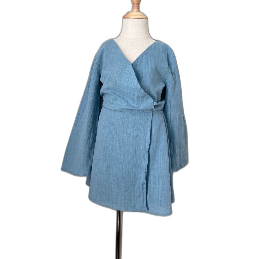 Medium Blue Spring Easter Day Long Sleeve Summer Dress by GB Girls Size Small - Picture 2 of 7